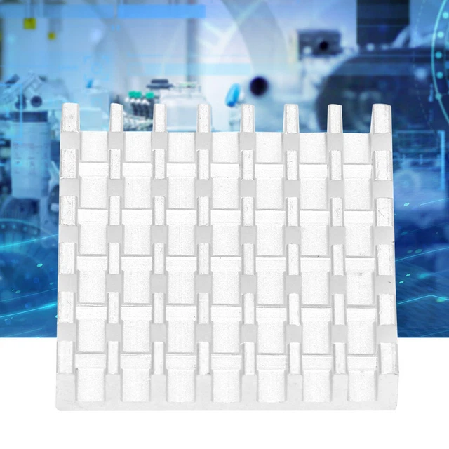 10Pcs P2505 White Aluminum Cooling Fin Heatsink Chip Heat Sink Cooler