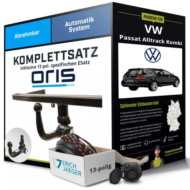 Für VW Passat Alltrack Kombi B7 Typ 3C Anhängerkupplung abn +eSatz 13pol 10- NEU