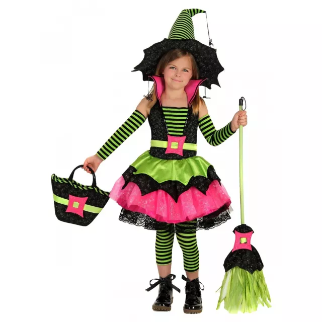 Spiderina Witch Costume Kids Halloween Fancy Dress