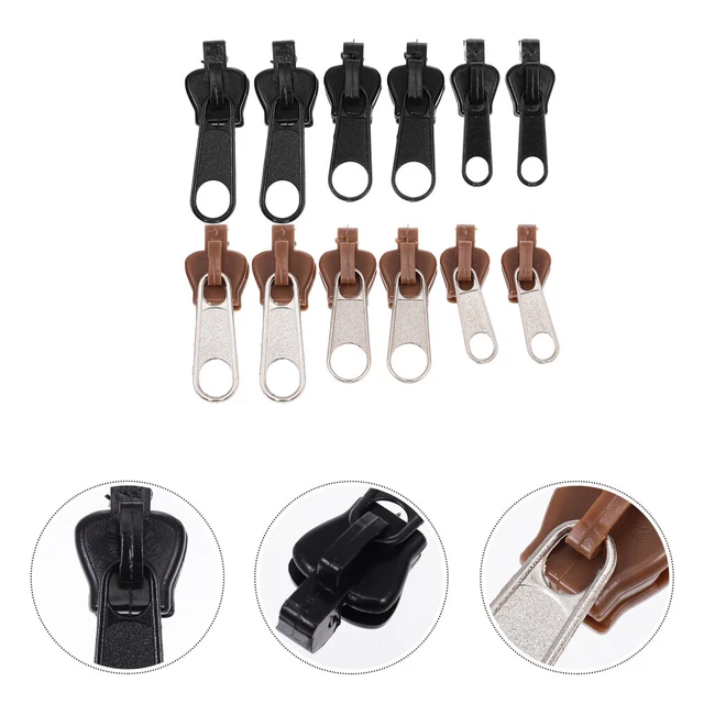 12 Pcs Jacket Zipper Slider Metal Zipper Fixer Zipper Zipadee Zip Holder
