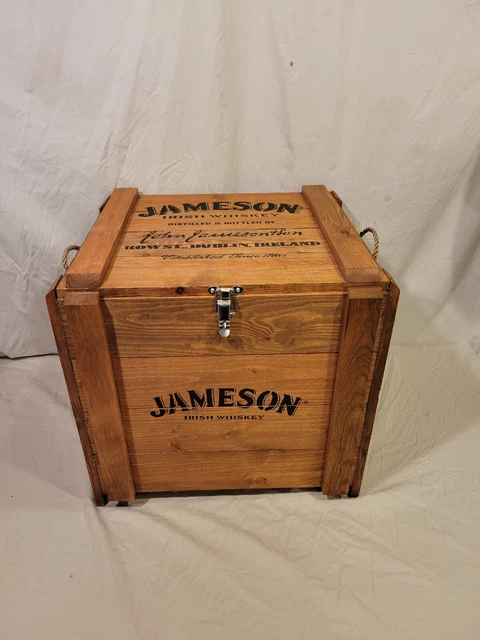 Jameson Whiskey Wooden Crate Box Display New 16" X 16" X 15"