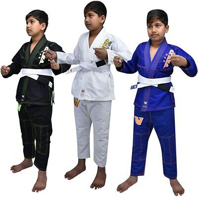 VELO Kids Jiu Jitsu BJJ  Sweatshirt Youth Martial Arts Uniform Preshrunk-Belt