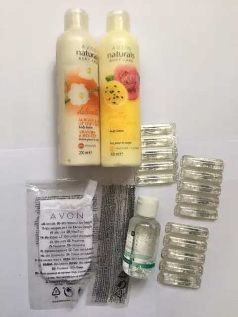 Small joblot of AVON items mixed  ideal for rep body lotions skincare samples