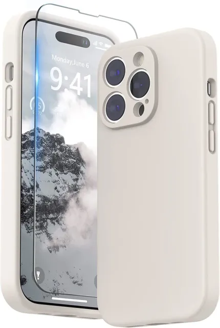 iPhone 14 Pro 6.1 inch 2022, Stone Colour Liquid Silicone Case BRAND NEW