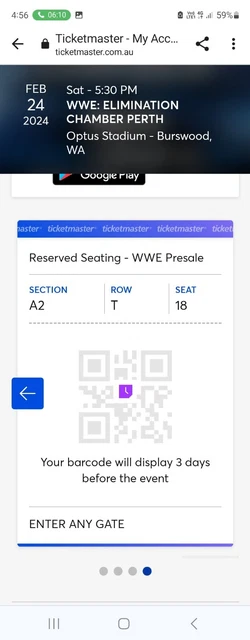 Elimination Chamber Perth Tickets