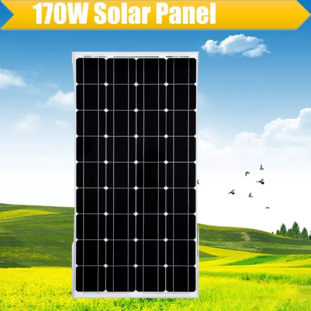 Solarpanel 170W Solarmodul Solarzelle 12 Volt 12V Photovoltaik 1240*680*30 0%MwS