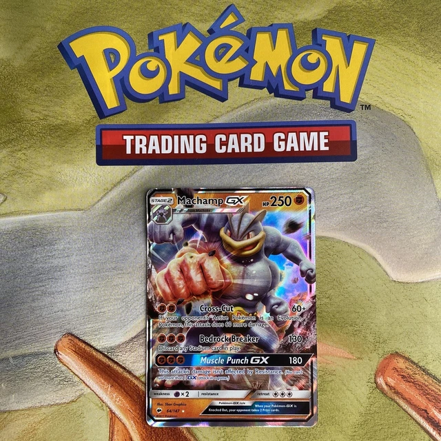 Machamp GX 64/147 Burning Shadows Pokémon TCG Half Art Holo Card