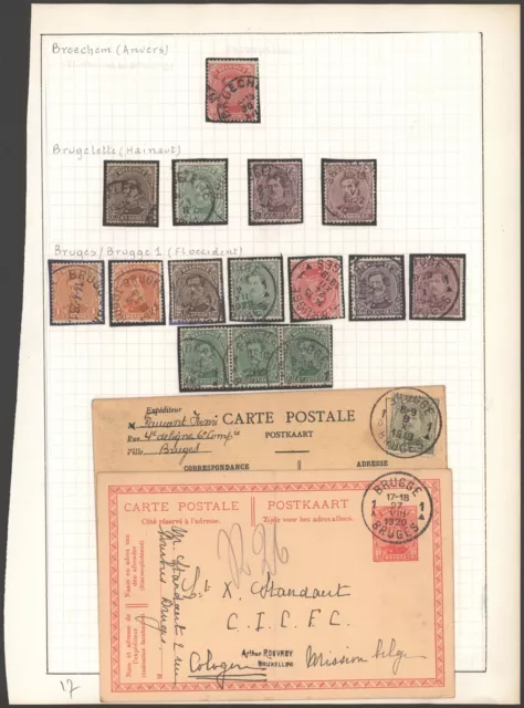 Belgium King Albert - Used Stamps / Postcard on Collector Page EP497
