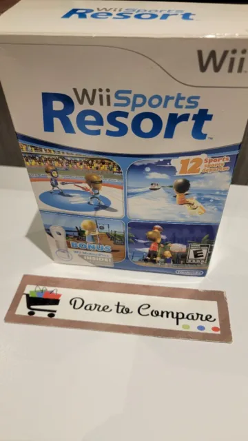 Nintendo Wii Sports Resort w/ Motion Plus Adapter Bundle Big Box Set