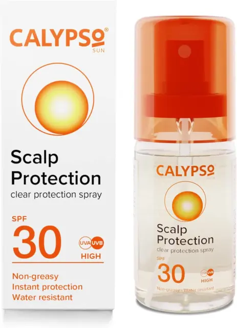 Spray de protección para el cabello y el cuero cabelludo Calypso SPF30 no grasoso alta protección UVA y