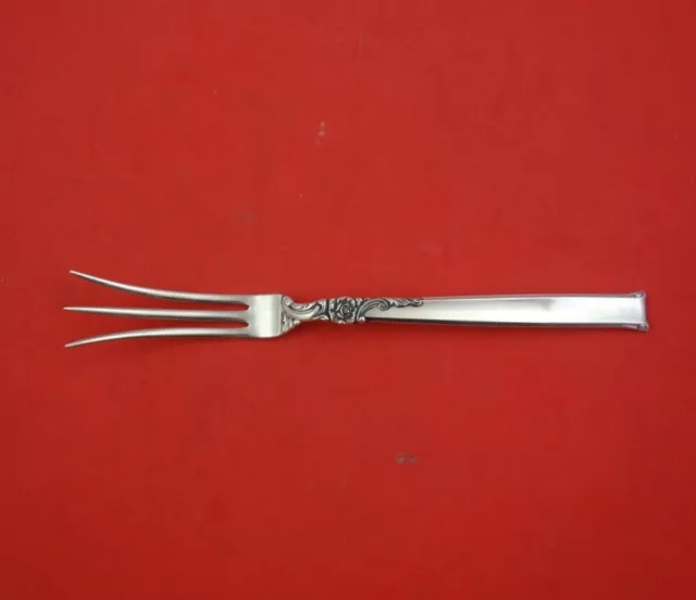 Silver Rose by Oneida Sterling Silver Lemon Fork 5 3/8" Serving Vintage Heirloom