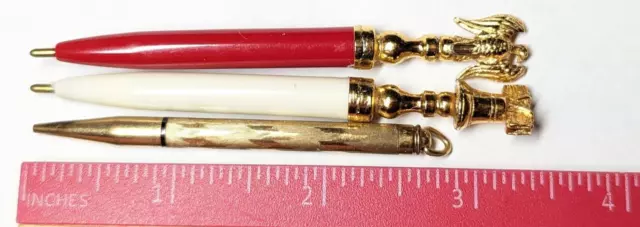 Vintage 3 Klein Stifte Bleistift Menge Loiberty Glocke & Adler & Axt 1/30 Rgp