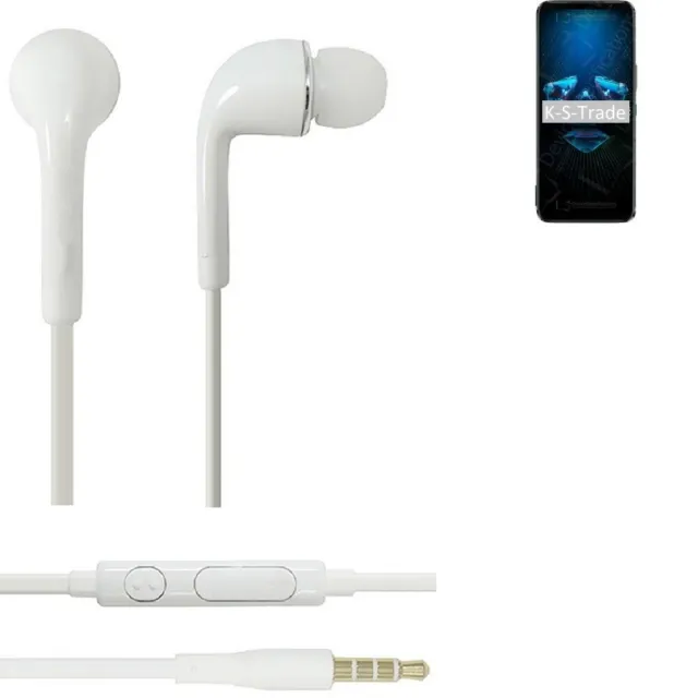Auricolari per Asus ROG Phone 5 Ultimate headset cuffia bianco