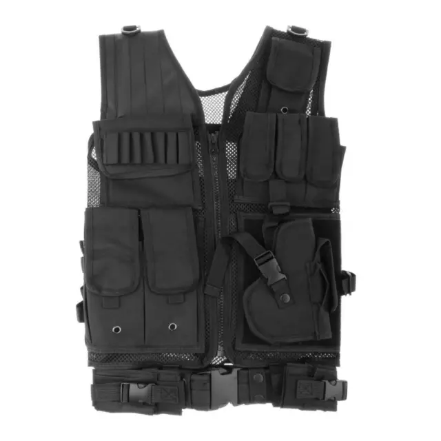 Gilet tactique militaire porte-plaque de combat Molle Gear 600D résistant 2