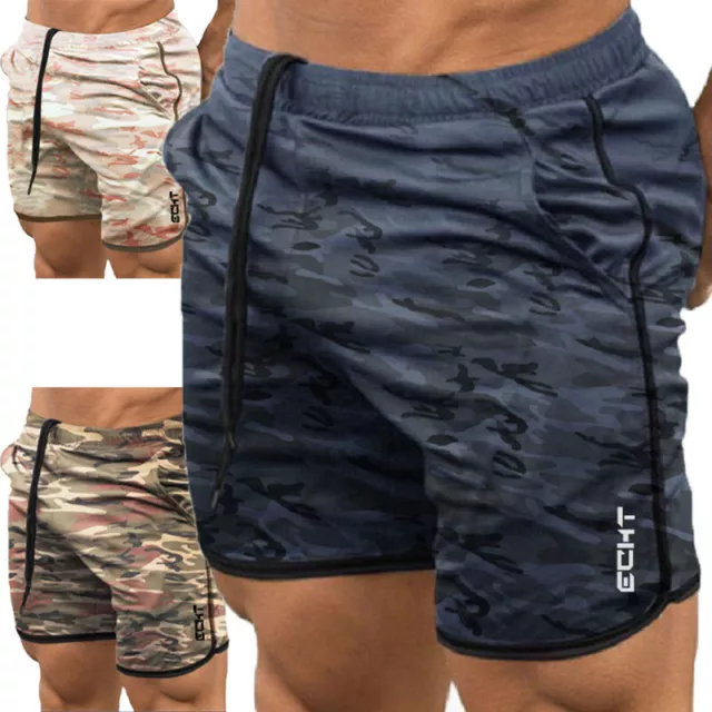 Herren-Cargo-Sweatshorts Elastische Taille Fitnessstudio Laufen Joggen Halbe F