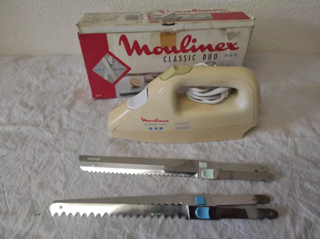 Ancien couteau electrique vintage moulinex Avec Boite D'origine Cuisine  Rétro