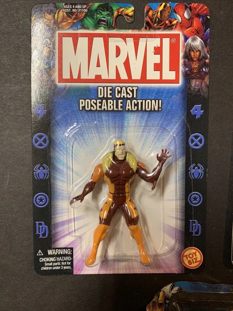 X-Men Steel Mutants & Marvel Die Cast Figure Lot Toy Biz 1994 & 2002 2