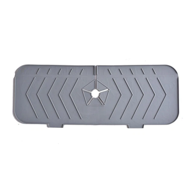 Grifo de cocina alfombra de agua fregadero protector de encimera (gris)