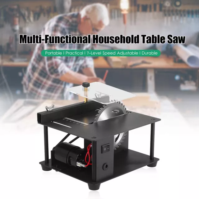 Mini Table Saw Woodworking Cutting Tool Polish Machine Multifunctional Bench Saw