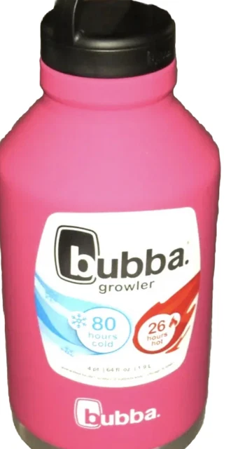 Bubba Growler Hot Cold Vacuum Insulated Stainless Steel Water Bottle 64 oz New