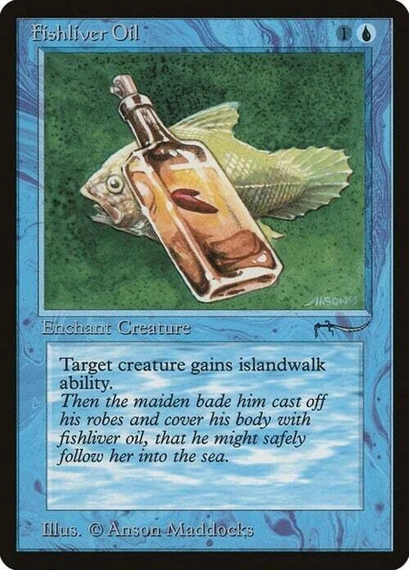 Magic The Gathering MTG FISHLIVER OIL Arabian Nights NM Near Mint