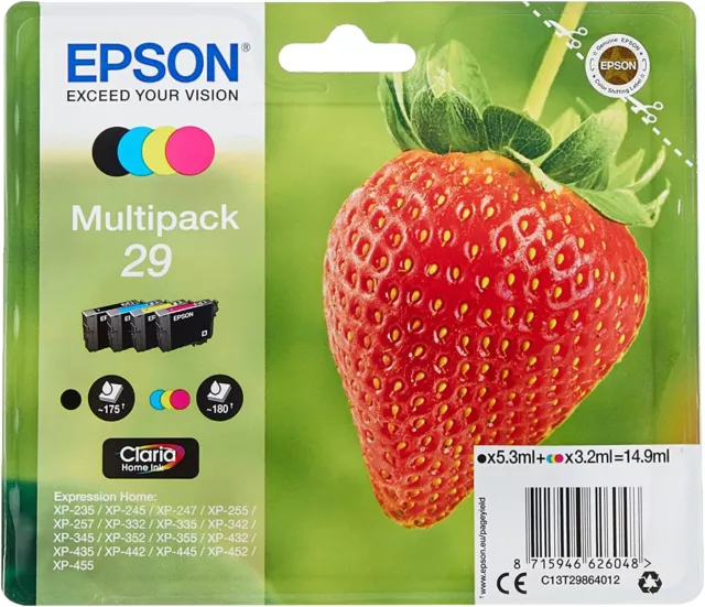 Epson Multipack 29 cartucce d'inchiostro - nero/giallo/ciano/magenta, 4 pezzi