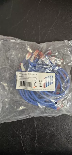 1aTTack.de 10x 0,5m - Cat 6 Netzwerk-Kabel Patch-Kabel Cat6 RJ45 SFTP - Blau