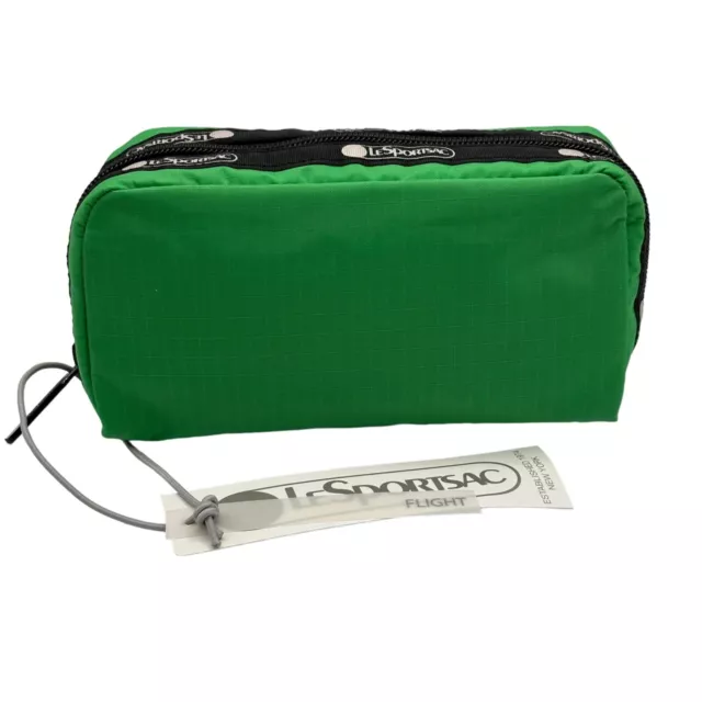 LeSportsac NWT Kelly Green Candace Small Top Zip Cosmetic Case NEW 3