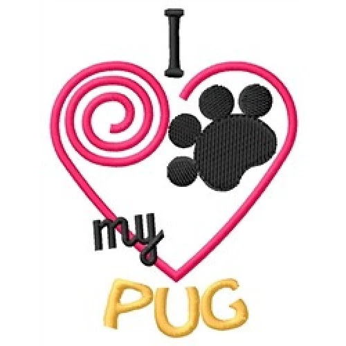 I "Heart" My Pug Sweatshirt 1422-2 Sizes S - XXL