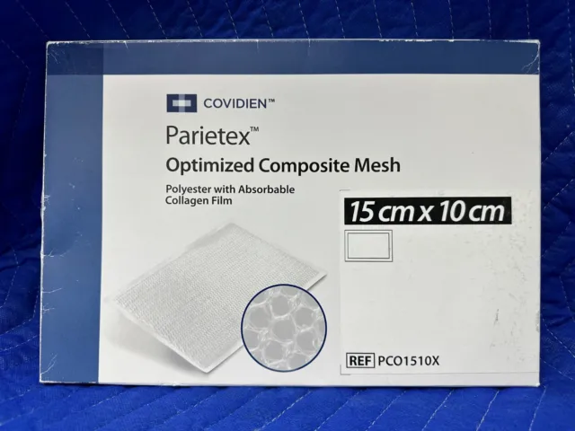 COVIDIEN PCO1510X Parietex Optimized Composite Mesh, 15cm x 10cm, NEW IN BOX
