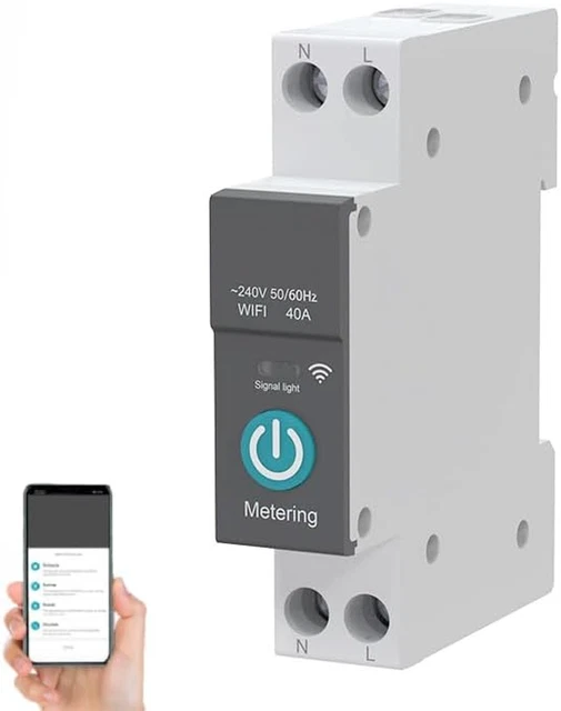Interruttore Differenziale WiFi 63A Con Riarmo Automatico - Controllo Da App Tuya, Protezione Sovratensione E Sottotensione