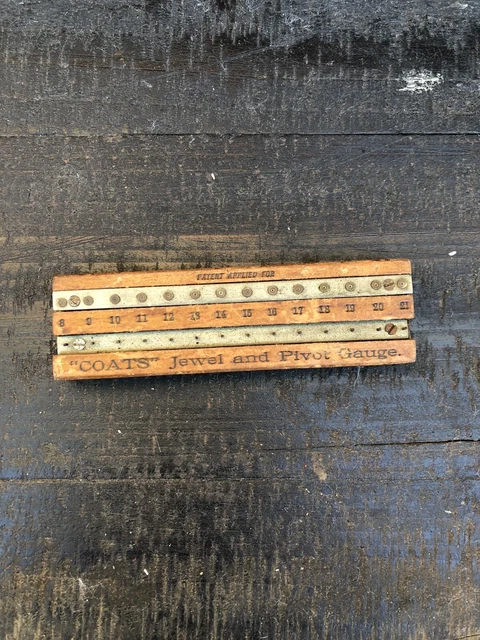 Antique Coats Jewel & Pivot Gauge Tool Watch Repair watchmakers Antique Coats Jewel & Pivot Gauge Tool Watch Repair watchmakers