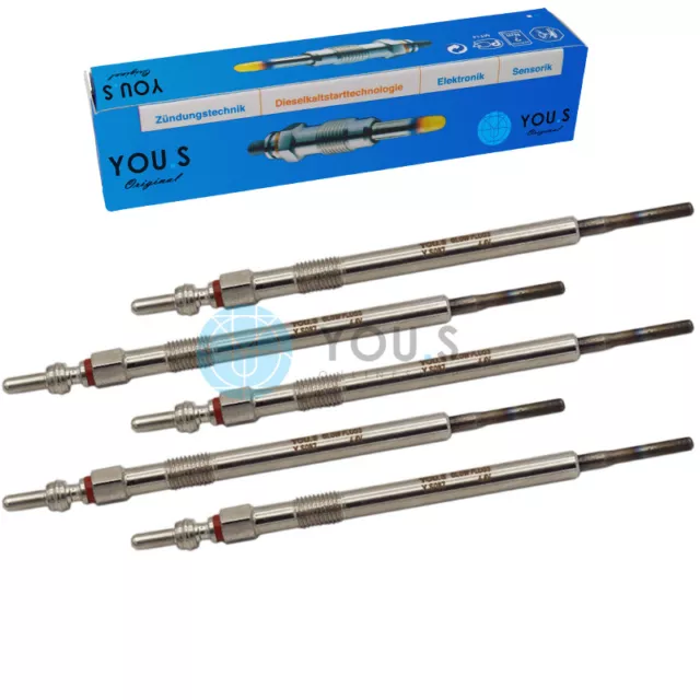 5 Piece You.S Original Glow Plugs for Volvo V70 II (Sw) III (Bw) 2.4 D D5