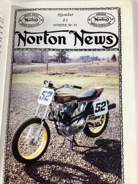 Norton Motorcycles News 1991 USA Owners Shop Ads Race Mahnke Ace Flat UK Czech