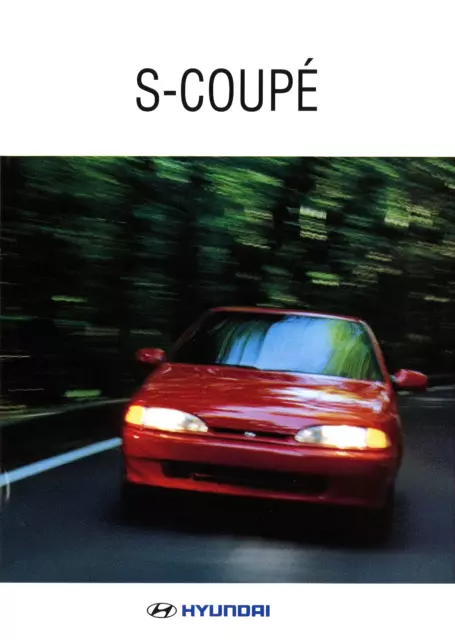 Hyundai S-Coupe Prospekt 1993 D brochure prospectus catalogue catalogus catalog