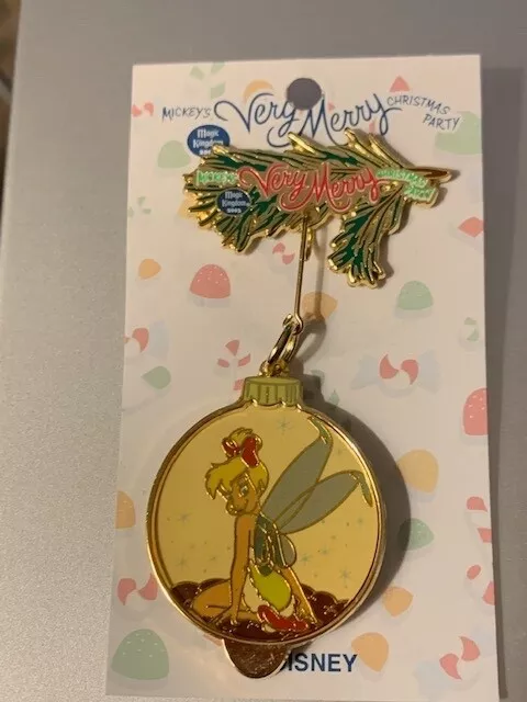 WDW - Tinker Bell Ornament Pin - Mickeys Very Merry Christmas Party 2003 -LE NOC