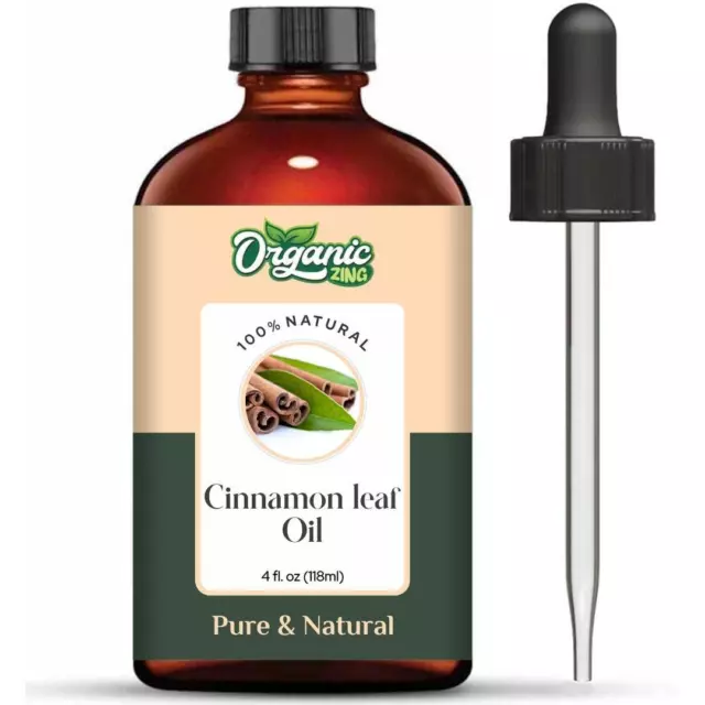 Organic Zing Cinnamon Leaf 100% Pure & Natural Essential Oil -{118ml/3.99 Fl Oz}