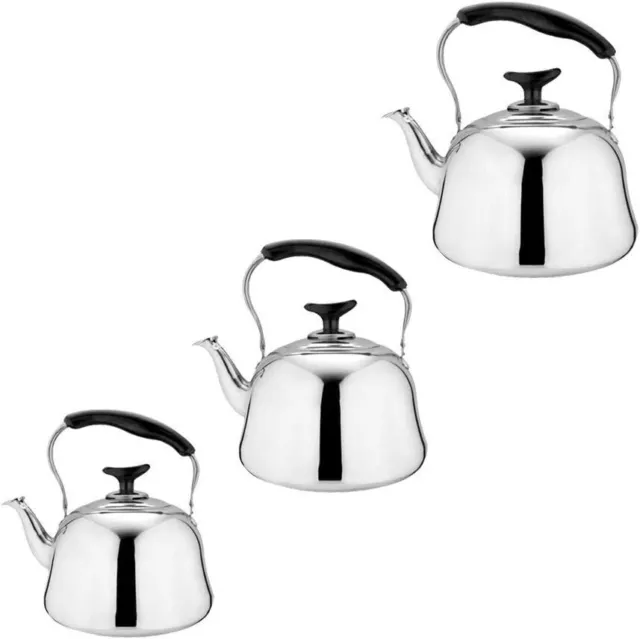 Whistling Kettle Stainless Steel Camping Kitchen Tea Coffee Water Pot 1L to 7L