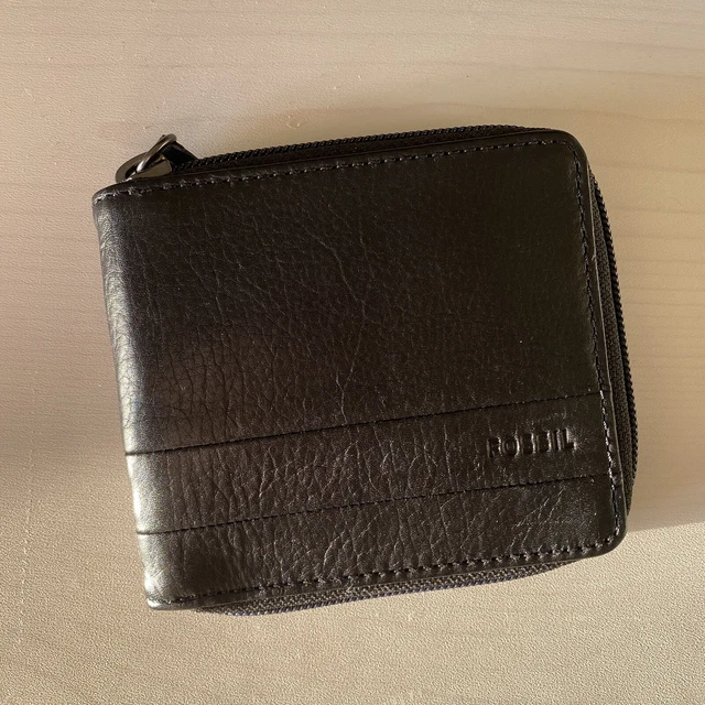 Portafoglio Uomo In Vera Pelle Starhide - Design Lusso Con Tasca Cerniera, Nero/Rosso, Modello #815