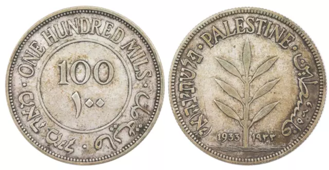 Palestine-British mandate- 100 mils 1933 ***Rare***