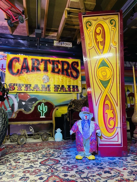Zarters ANTIQUE FAIRGROUND PANEL Carters Steam Fair, Circus Showman, Aviation ...