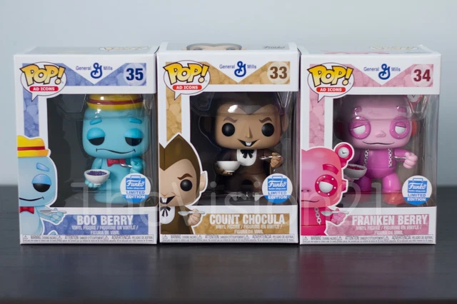 FUNK POP AD Icons General Mills Count Chocula 33, Franken Berry 34, Boo ...