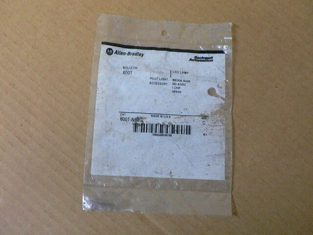 800T-N62G Ser C Allen Bradley Led Lamp Pilot Light Wedge Ball 24V AC/DC Green