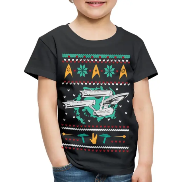 Star Trek Raumschiff Enterprise Ugly Christmas Kinder Premium T-Shirt
