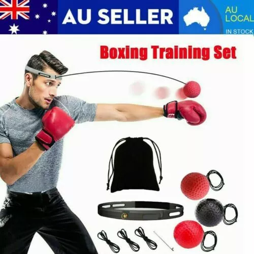 Boxing Head Band Speedball Fight Ball Training Reflex Speed Punch Exercise AU