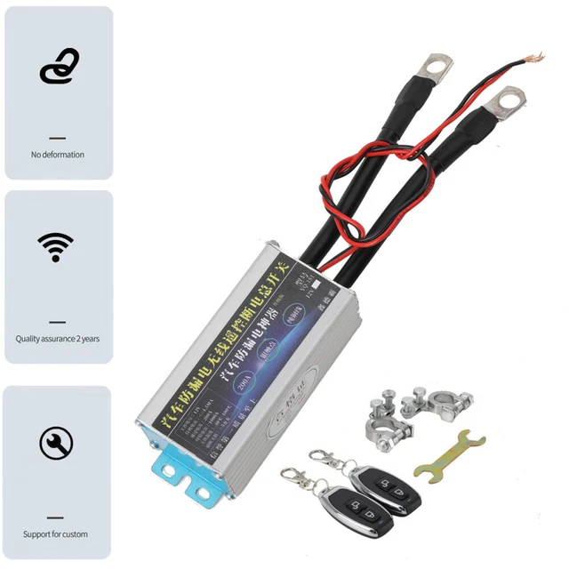 Interruttore universale batteria 12 V 200 A separatore batteria & telecomando