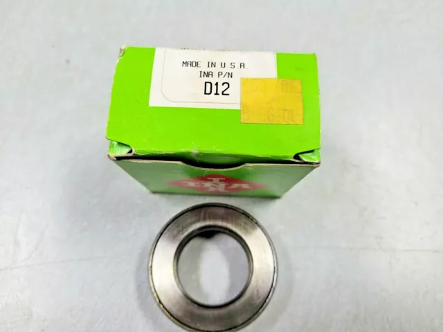 INA D12  Banded Ball Thrust Bearing,.1-3/16" ID x 2.0937" OD x .625"  NEW