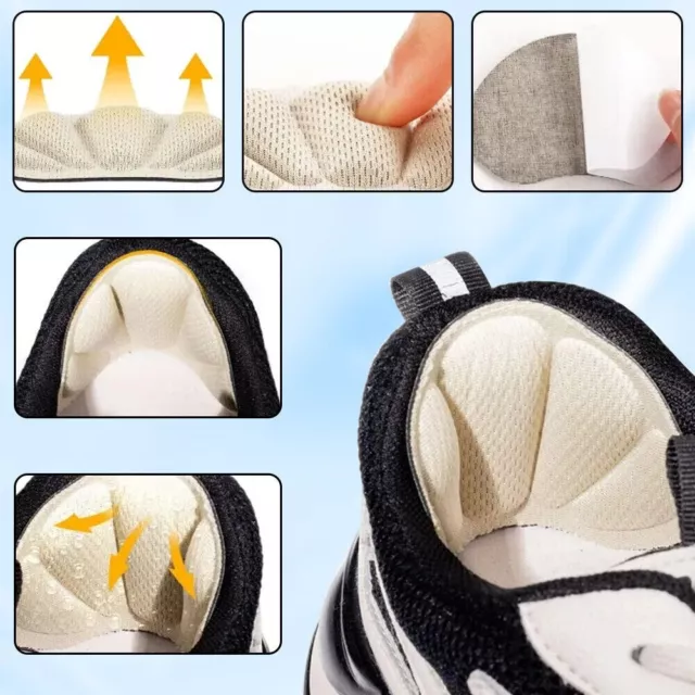 2/3/4 Heel Grips Pads Liner Cushions For Loose Shoes Pair Adhesive Anti-Friction 3