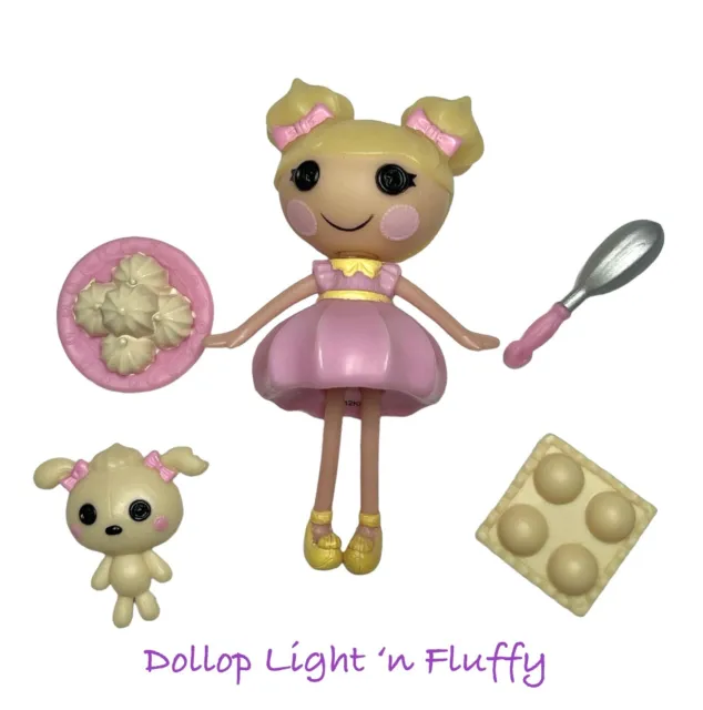 MGA Lalaloopsy 3" Mini Doll Set DOLLOP LIGHT 'N FLUFFY with Pet and Accessories