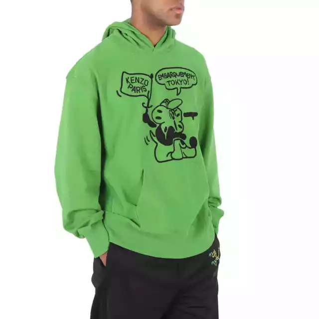 Kenzo Grass Green Boke Boy Travels Hooded Sweatshirt 2